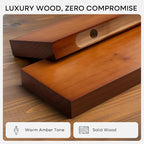 Homeforia 16 inch Oak Floating Shelf, High End Solid Real Wood 16inch Small - Image 3