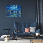 1 KINGO Van Gogh Canvas Wall Art: Starry Night over the Rhône Oil Painting - Image 3