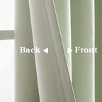 IGEMAEVE Sage Green Curtains 84 Inch Length 2 Panels Set, Light Filtering - Image 4