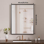 LOAAO Black Bathroom Mirror 16"X24" - Image 8