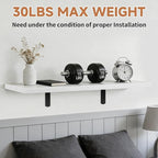 Easy Install Floating Shelves, 15.7 Inch Wall Mounted Wood Shelf, Hanging Shelf - Image 4
