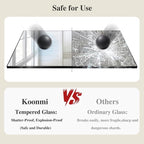 Koonmi Black Mirrors for Wall, 30x30 Inch Bathroom Mirror, Rectangular Wall - Image 5