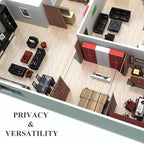 NICETOWN Wall Dividers for Rooms, Sound Barrier Room Divider Curtain Screen - Image 6