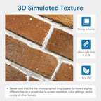COMSTICKC 3D Faux Brick Wall Panels Peel and Stick Wall Stickers, Small Size - Image 3