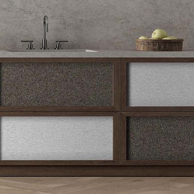 SHUFA White Brown Cotton-Like Textured Grasscloth Wallpaper Matte Thick Real - Image 5