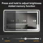 Led Mirror for Bathroom, 30x55 Bathroom Vanity Mirror for Wall - Image 2