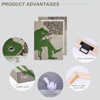 ALMLZL Funny Smoking Frog Wall Art Humorous Animal Whimsical Green Frog Canvas - Image 5