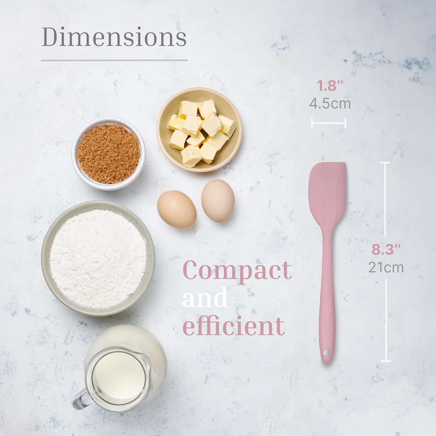 Silicone Spatula Set – 2-Piece Set of Rubber Spatulas for Non-Stick Cookware – Kitchen Tools and Accessories with Comfortable Handles, Heat-Resistant Utensils for Cooking and Baking – Pastel Pink