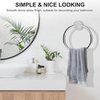 SetSail Towel Holder for Bathroom Wall 4 Packs Towel Ring Stainless Steel Heavy - Image 6