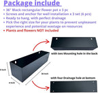 LaLaGreen Wall Planters for Outdoor Plants Carbon Steel Black Metal Hanging - Image 2