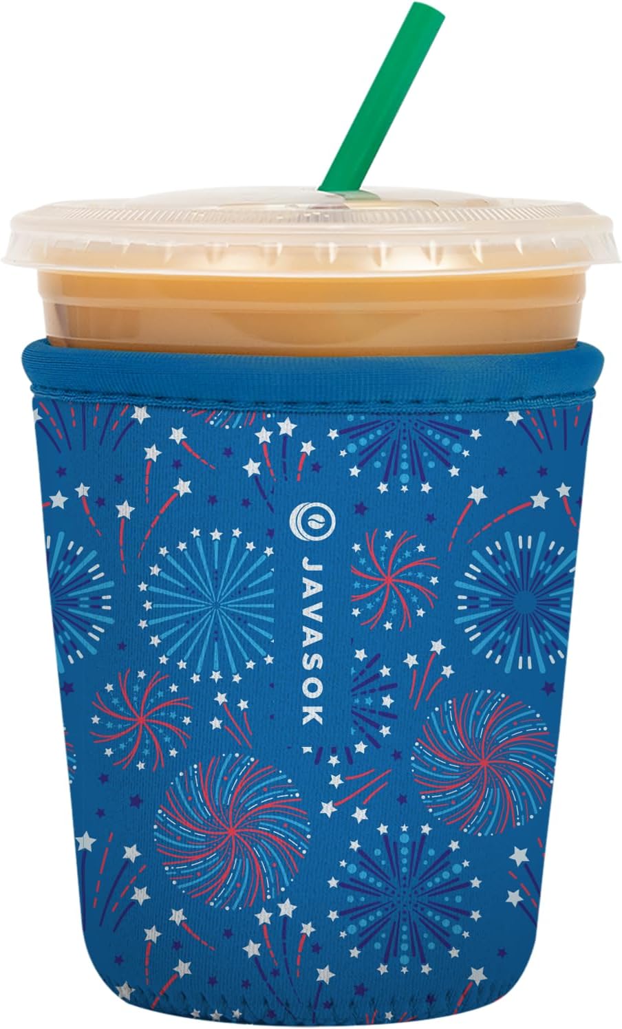 Sok It JavaSok Iced Coffee & Cold Soda Insulated Neoprene Cup Sleeve (Symphony of Sparks, Small: 16-20oz)