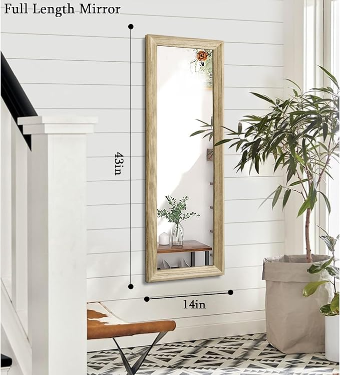 AAZZKANG Full Length Door Mirror Wooden Frame Large Mirrors - Image 2