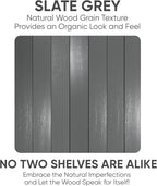 Homeforia 36 inch Gray Floating Shelves, High End Solid Real Wood 36inch - Image 6
