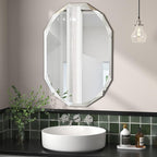 Bathroom Mirrors for Over Sink, Round Frameless Mirrors for Wall, 20x30 Inch by JACUKO