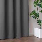 IGEMAEVE Light Grey Blackout Curtains 72 Inch Length 2 Panels Set, Grommet - Image 5