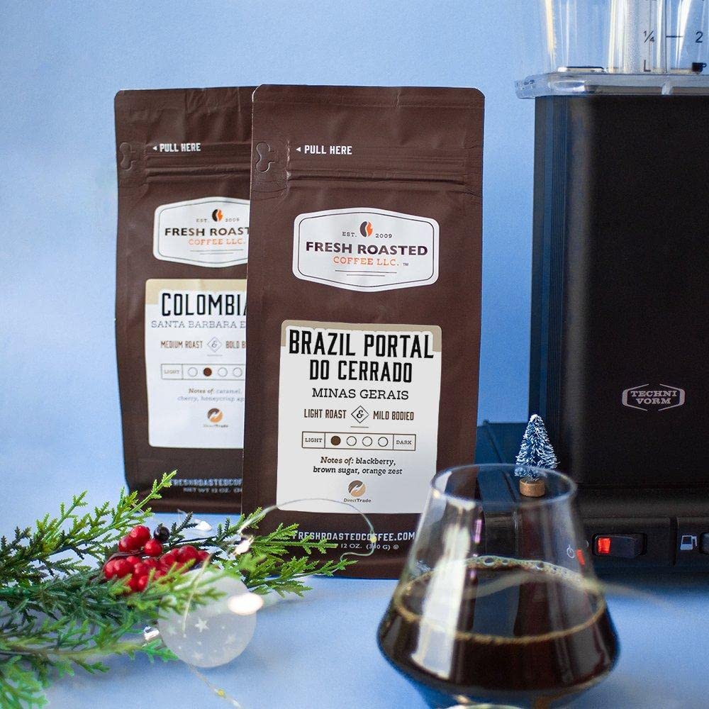 Fresh Roasted Coffee, Brazil Minas Gerais, 2 lb (32 oz), Light Roast, Kosher, Ground