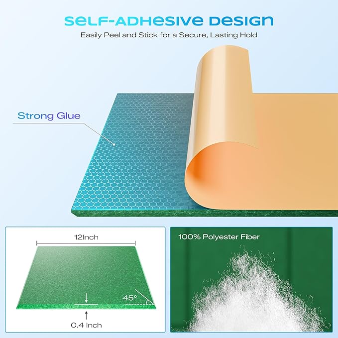 12 Pack Self-Adhesive Acoustic Panels, Soundproof Wall Panels - Image 2