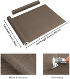 CRE8TIVE Large Size 24"x354" Grasscloth Textured Dark Brown Peel and Stick - Image 8
