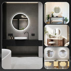 NEWBULIG 30 Inch Round LED Bathroom Wall Mirror - Image 7