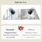 Koonmi Silver Rectangle Wall Mirror, 24x32 Inch Bathroom Mirror, Aluminum Frame - Image 4