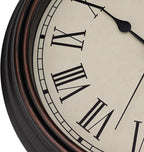 Foxtop 14 Inch Roman Numerals Wall Clock Battery Operated Silent Non-Ticking - Image 7