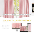 NICETOWN Baby Pink Velvet Curtains 96 inch Length, Room Darkening Thermal - Image 7
