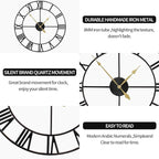LEIKE 80CM Extra Large Wall Clock - Image 3