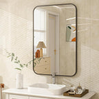 Easly 20 x 28 Inch Bathroom Mirror, Rounded Rectangular Vanity Mirror - Image 8