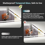 48x40 LED Bathroom Mirror with Lights, Backlit and Front Lit Anti-Fog Lighted - Image 7