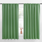 NICETOWN Blackout Curtains for Bedroom, Froest Green, 1 Pair, 62 by 63-inch by NICETOWN