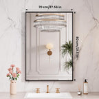 LOAAO Black Bathroom Mirror 28"X32" - Image 9
