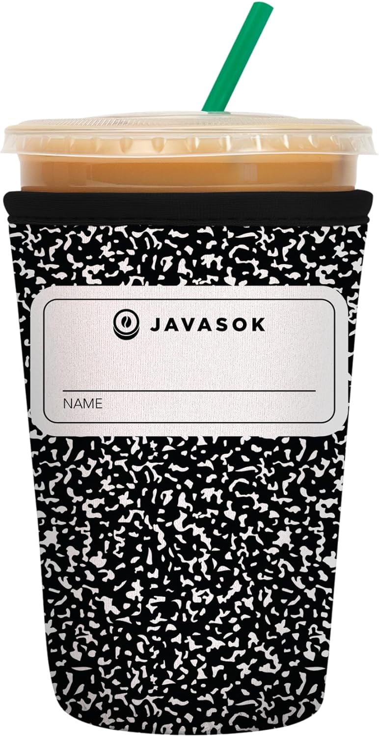 Sok It JavaSok Iced Coffee & Cold Soda Insulated Neoprene Cup Sleeve (Compose Yourself, Medium: 22-28oz)