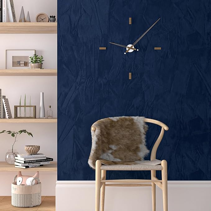 17.7" x 317" Blue Velvet Fabric Wallpaper Peel and Stick Velvet Wallpaper - Image 9