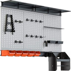 TORACK Pegboard Wall Organizer 4 ft. Garage Metal Pegboard Tool Organizer System by TORACK