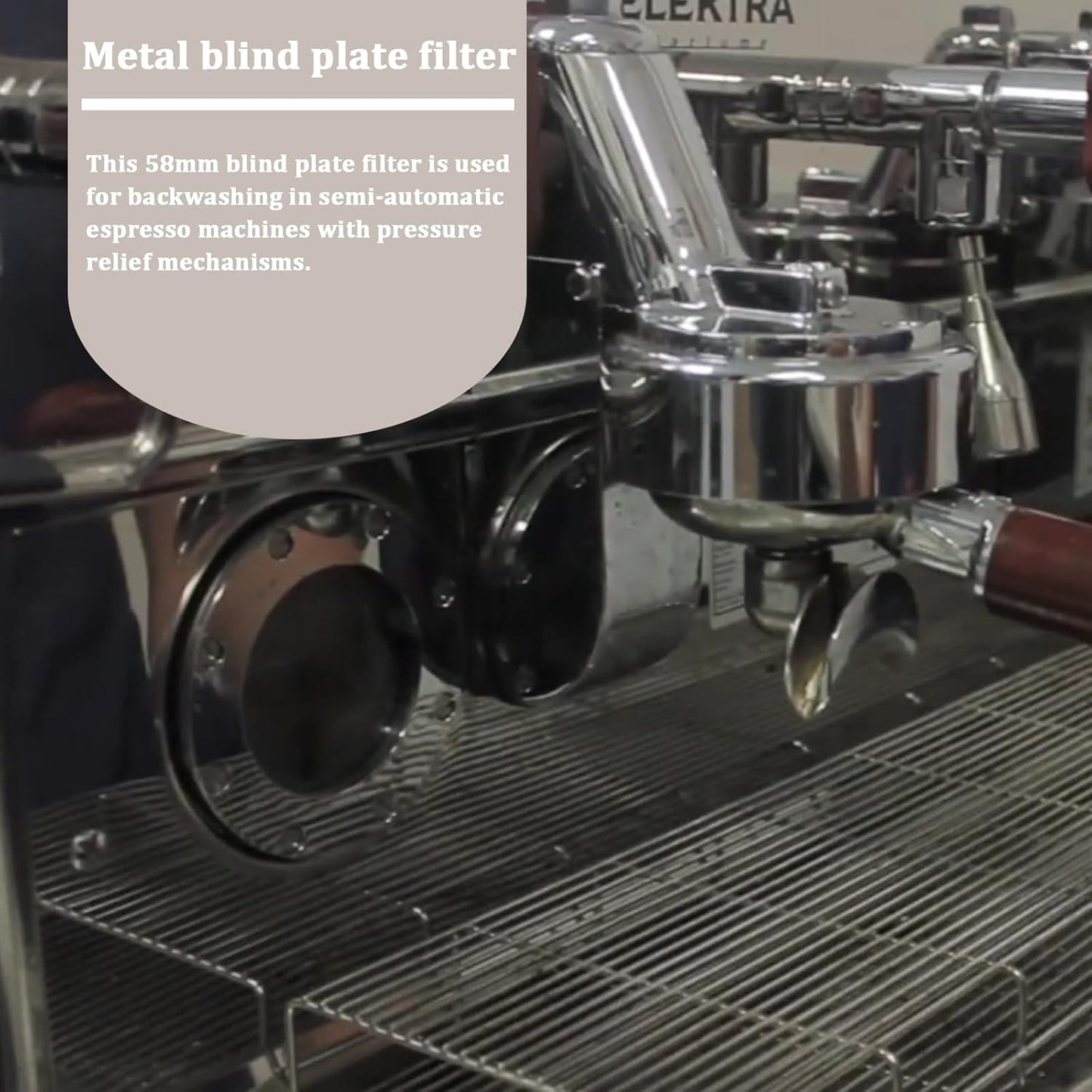 58mm Backflush Disk, Blind Portafilter Basket for Espresso Coffee Machine Maker Back Flush Insert Basket 2 Pcs