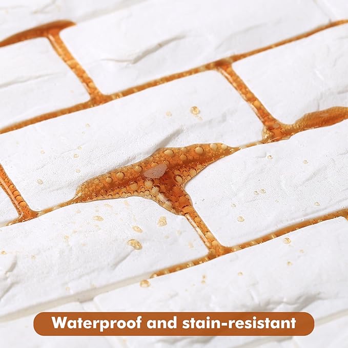 30 Pcs 3D Wall Panels, Self Adhesive Waterproof Foam Faux Brick Paneling - Image 9
