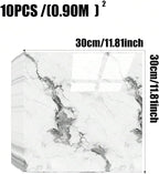 Chejiaye 10pcs Marble Peel and Stick Backsplash Waterproof Washroom Wall Panels - Image 4
