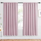 NICETOWN 2 Panels Blackout Curtains, Rod Pocket Window Curtains Room Darkning by NICETOWN