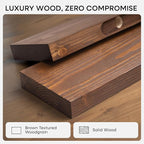 Homeforia Classic Walnut 36 inch Floating Shelf, High End Solid Real Wood Small - Image 3
