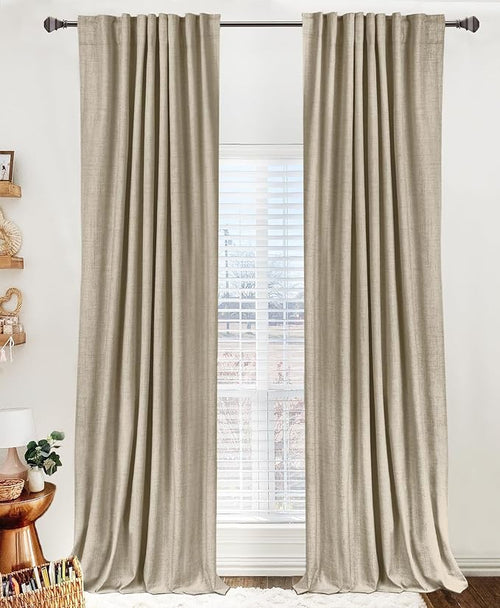 100% Blackout Shield Linen Blackout Curtains by 100BlackoutShield