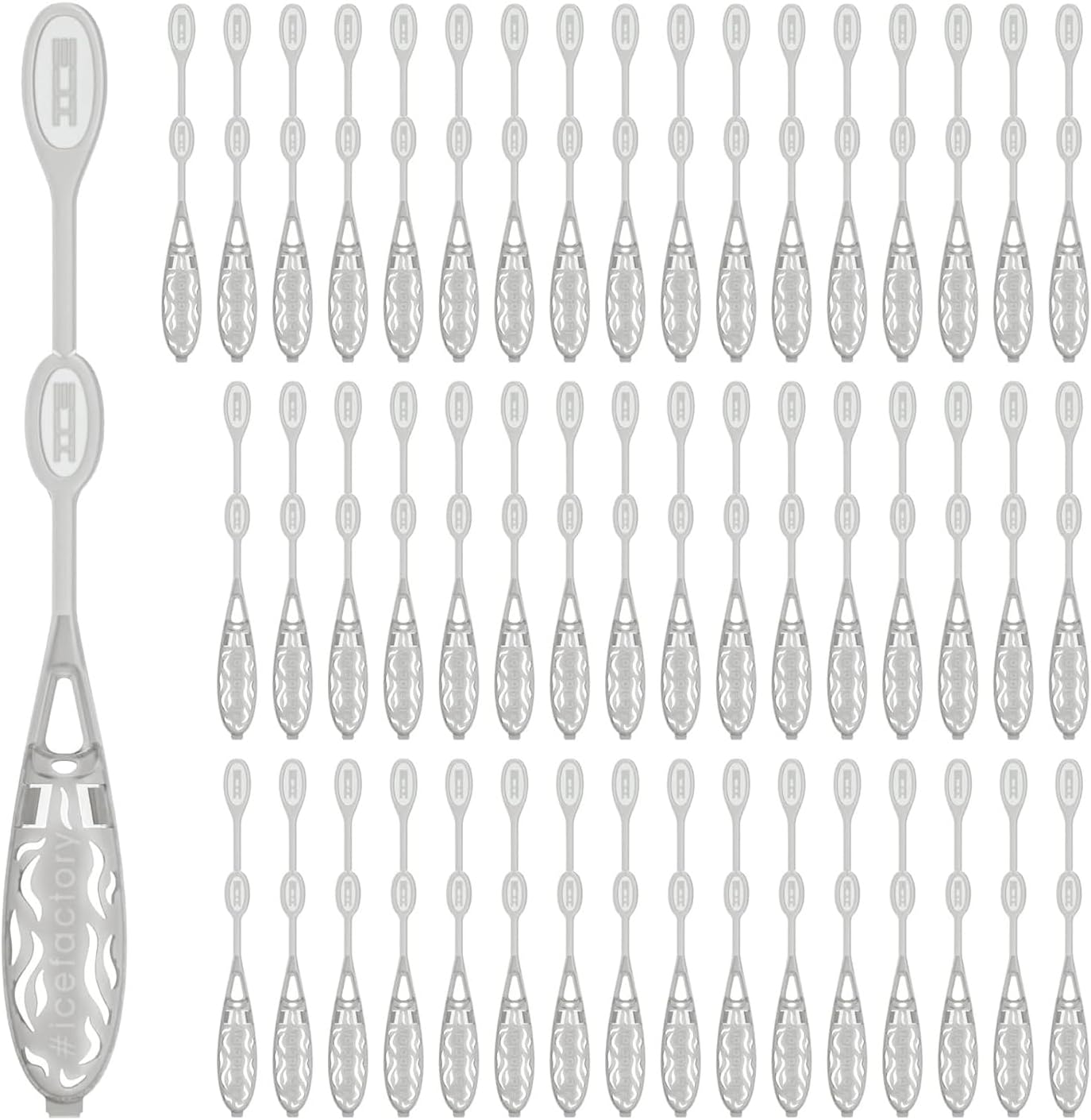 Icicle Cocktail Stirrer, Dry Ice Swizzle Sticks for Smokey Cocktails, Drinks, and Coffee, Glows In The Dark, (Use with Dry Ice), 50 Pack