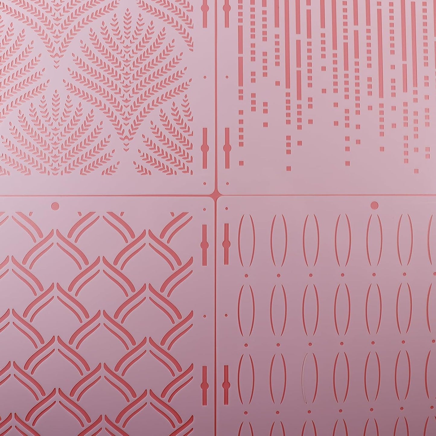 4Pcs Lace Wedding Tiers Pattern Birthday Cake Background Stencil Template - Baking Mesh Seamless Harvest Cake Stencil (XTall A)