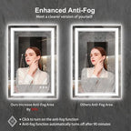 LED Mirror for Bathroom, 24x36 Inch Gradient Front and Backlight LED Bathroom - Image 6