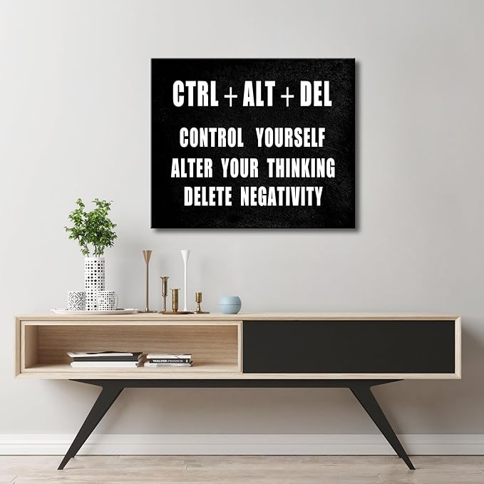 Pyradecor Motivational CTRL+ALT+DEL Classroom Positive Quotes Inspirational - Image 4