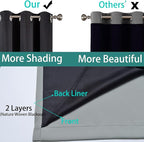 Yakamok 100% Grey Blackout Curtains - Image 5