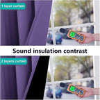 NICETOWN Lilac Purple Full Shade Curtain Panels, Pair of Thermal Insulated & - Image 4