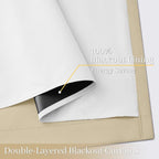 Yakamok 100% Blackout Curtain Panels 72 inches Cold and Light Blocking Drapes - Image 4
