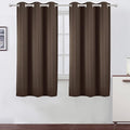 LEMOMO Chocolate Brown Blackout Curtains 40 x 63 Inch Length/Set of 2 Curtain by Lemomo