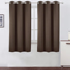 LEMOMO Chocolate Brown Blackout Curtains 40 x 63 Inch Length/Set of 2 Curtain by Lemomo