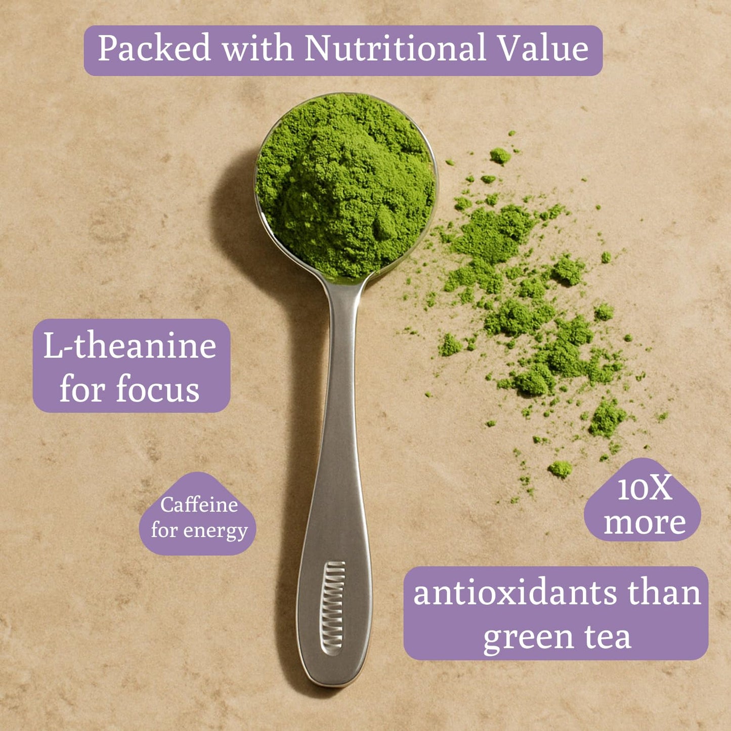 Ancient Roots Lavender Matcha - Green Tea Powder - 100% Japanese Matcha, All-natural Flavor No Added Sugar, Monk Fruit Sweetened, Clean Caffeine, Big Size,10.5 Ounce